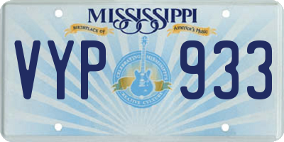 MS license plate VYP933