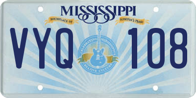 MS license plate VYQ108