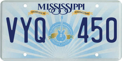 MS license plate VYQ450
