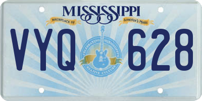 MS license plate VYQ628
