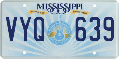 MS license plate VYQ639