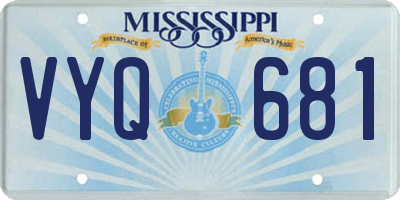 MS license plate VYQ681