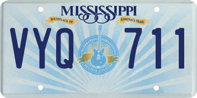 MS license plate VYQ711