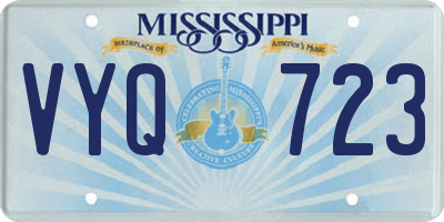 MS license plate VYQ723
