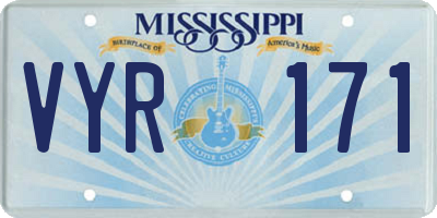 MS license plate VYR171