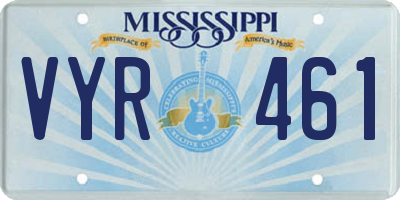 MS license plate VYR461