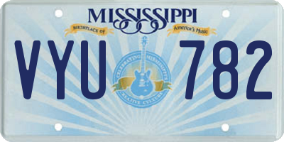 MS license plate VYU782