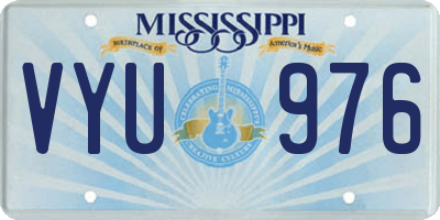 MS license plate VYU976