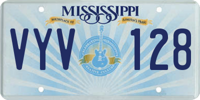 MS license plate VYV128