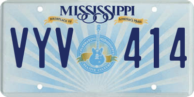 MS license plate VYV414