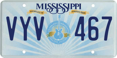 MS license plate VYV467