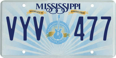 MS license plate VYV477