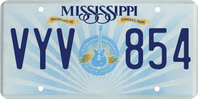 MS license plate VYV854