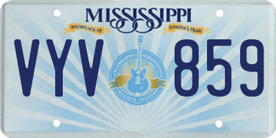 MS license plate VYV859