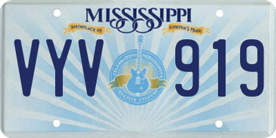 MS license plate VYV919