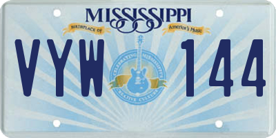 MS license plate VYW144