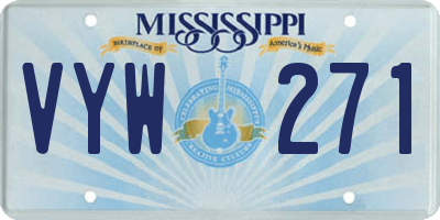 MS license plate VYW271
