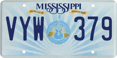 MS license plate VYW379