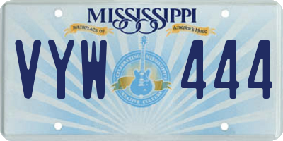 MS license plate VYW444