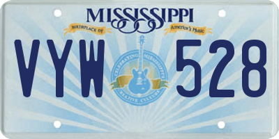 MS license plate VYW528