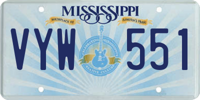 MS license plate VYW551