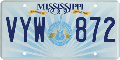 MS license plate VYW872
