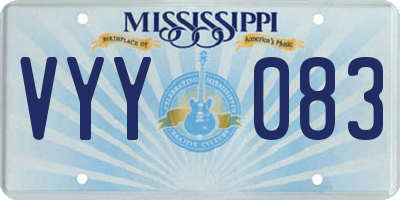 MS license plate VYY083