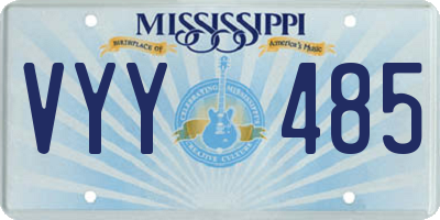 MS license plate VYY485