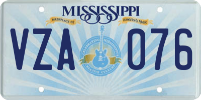 MS license plate VZA076