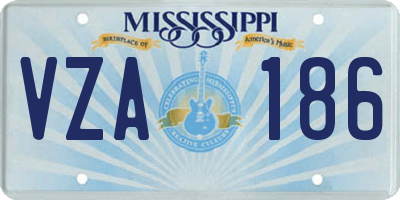 MS license plate VZA186