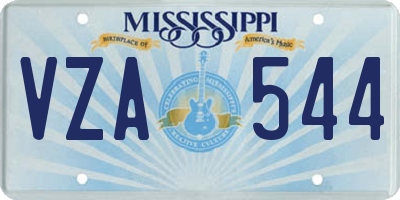 MS license plate VZA544