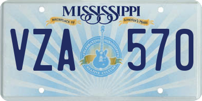 MS license plate VZA570