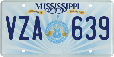 MS license plate VZA639