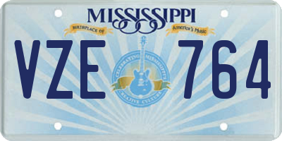 MS license plate VZE764