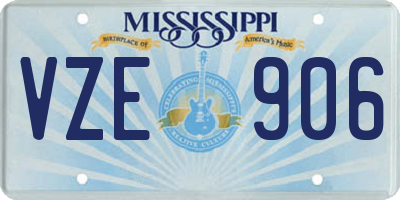 MS license plate VZE906