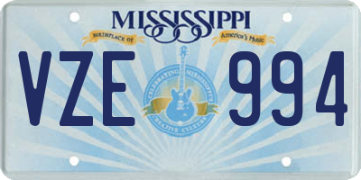 MS license plate VZE994
