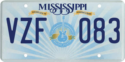 MS license plate VZF083