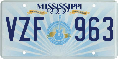 MS license plate VZF963