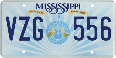 MS license plate VZG556