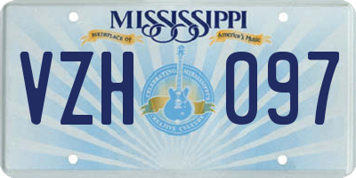 MS license plate VZH097
