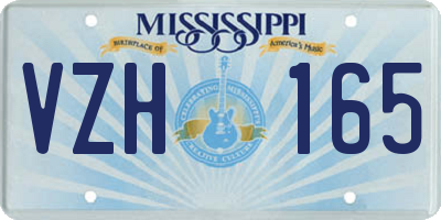 MS license plate VZH165