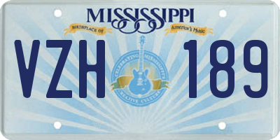 MS license plate VZH189