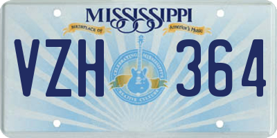 MS license plate VZH364
