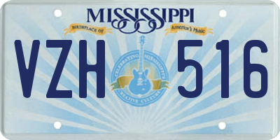 MS license plate VZH516