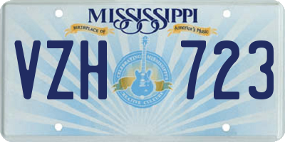 MS license plate VZH723