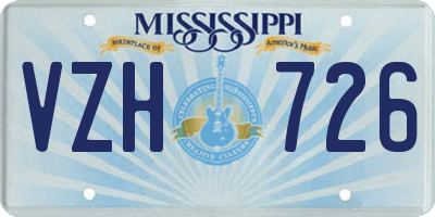 MS license plate VZH726