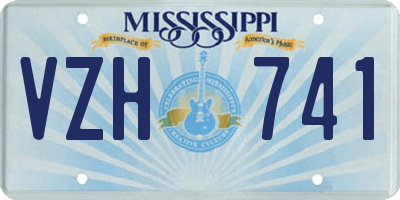 MS license plate VZH741