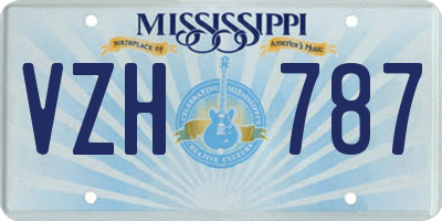 MS license plate VZH787