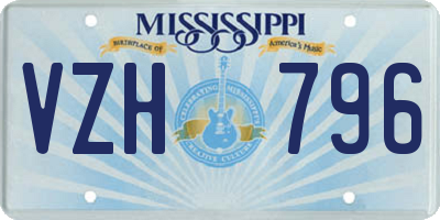 MS license plate VZH796