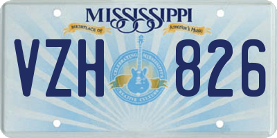 MS license plate VZH826